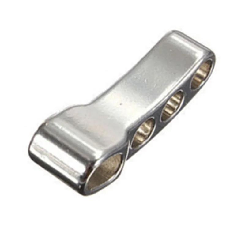 

Wholesale Outdoor Survival Bracelet Stainless Steel Color 3 Hole Adjustment Buckle Bracelet Connection Fastener Jewelry Making