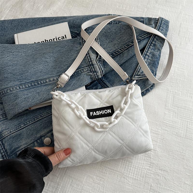 Chic Korean Style Fashion Handbag Trendy Small Square Bag For Everyday Use белый