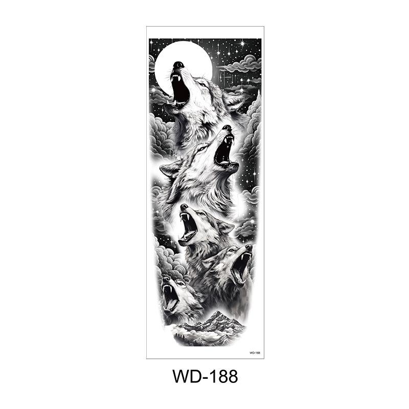 Long Flower Full Arm Waterproof Temporary Tattoo Stickers