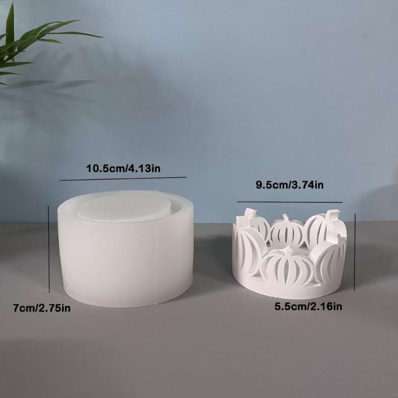 Hollowed Pumpkins Silicone Candle Mold For Making Candle Halloween Decoration Easy Demolding Silicone Candlestick Mold