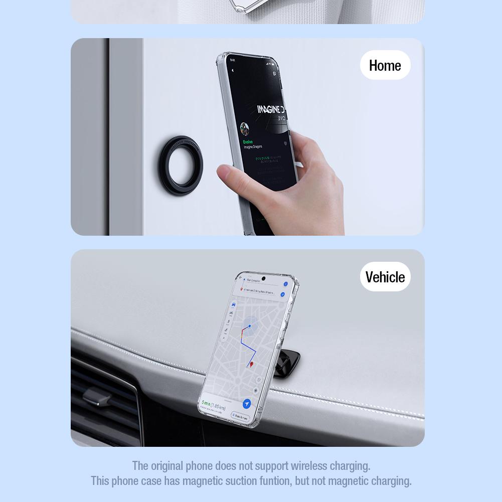 NILLKIN For Samsung Galaxy A55 Case Nature TPU Pro Magnetic Case Transparent Soft Silicon Cover Clear Case