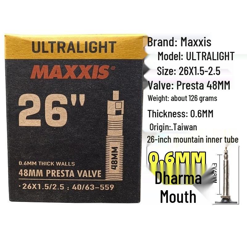 MAXXIS Bicycle Ultra-light Inner Tube for Mountain/Road Bikes: 26", 27.5", 29", 700x23C