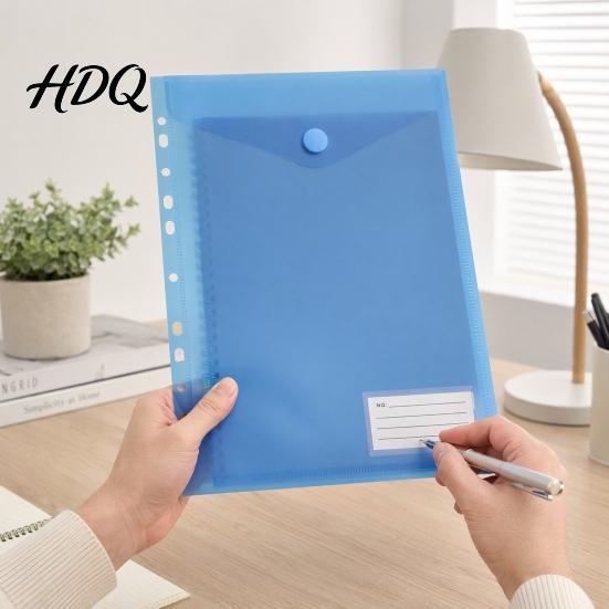 Subject Sorting Folders Clear Poly Envelope Binders Pocket Insert with Hook
