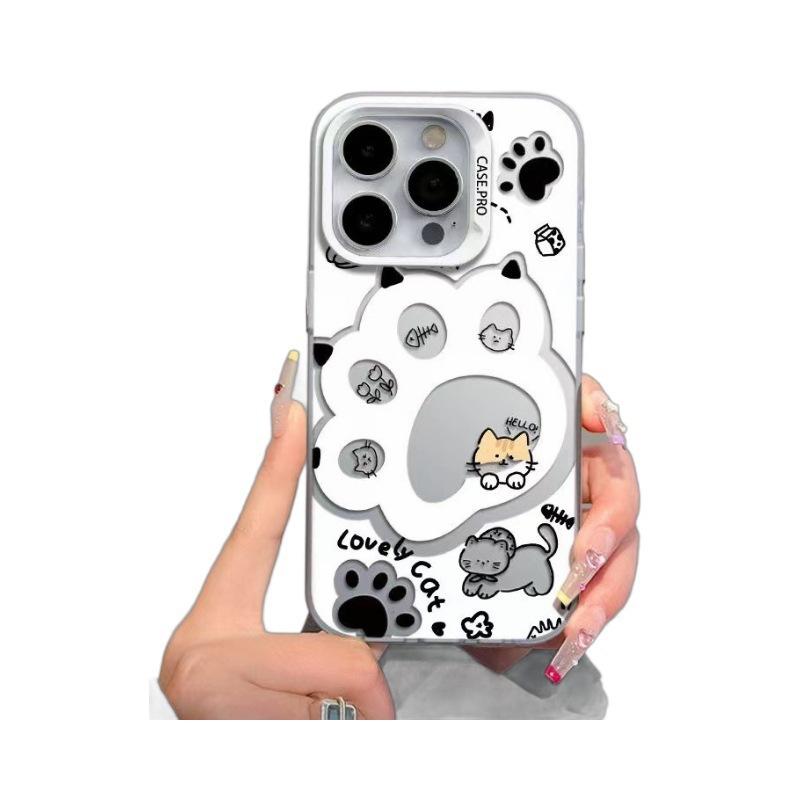 ins wind cat claw kitten suitable for Apple 16plus mobile phone case iPhone15promax anti-drop 15 matte 14