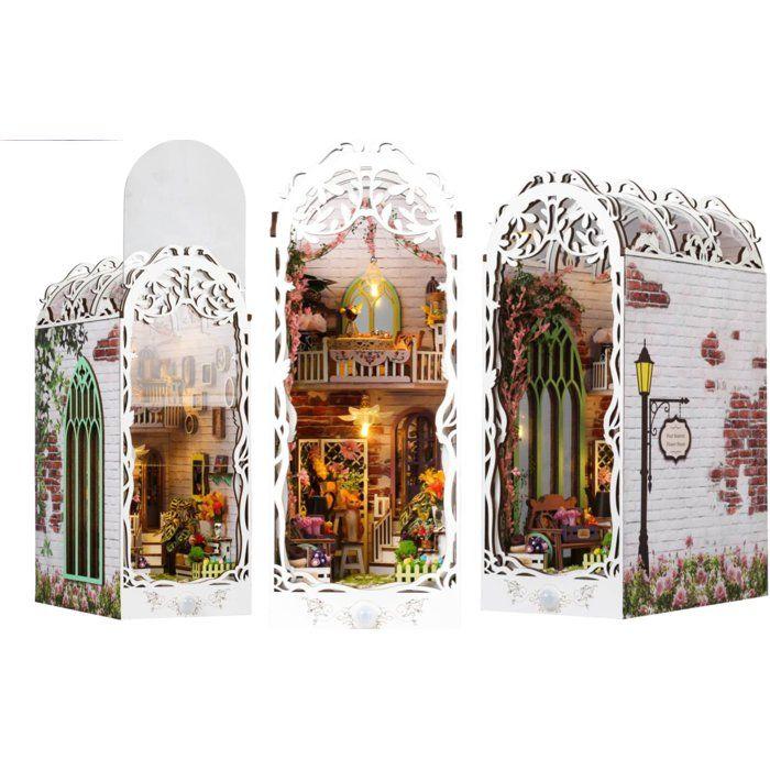 Book Nook - Kit DIY a construire Maquette 3D Serre Livre - Maison Cosy Creanook - 11 x 19 x 29 cm