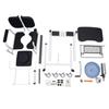 330 Lb Adjustable Height Wheelchair with 180° Split Seat and Commode, Suitable for the Elderly and People with Disabilities