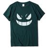 Unisex European-American Plus Size T-shirt with Evil Funny Face Art Print