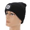 Winter Knitted Hat with Detachable Light Warm USB Rechargeable LED Headlamp Hat for Running Camping Cycling Fishing