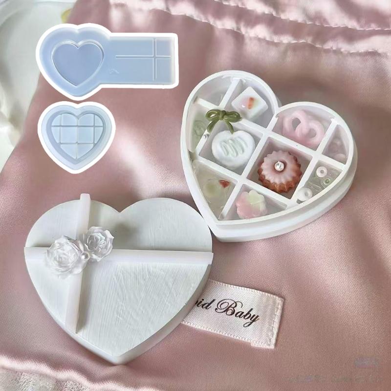 Food Grade Silicone Heart Mold for Making Resin Soap Candle Crafts Projects with Simple Release and Multipurpose Use
