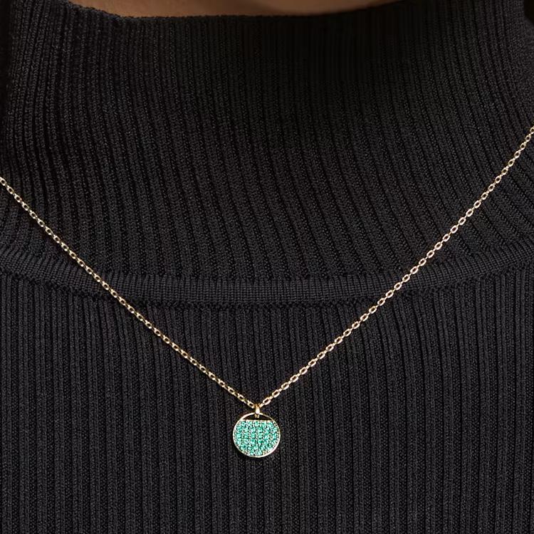 Swarovski Bella V Emerald Crystal Gold Chain Necklace