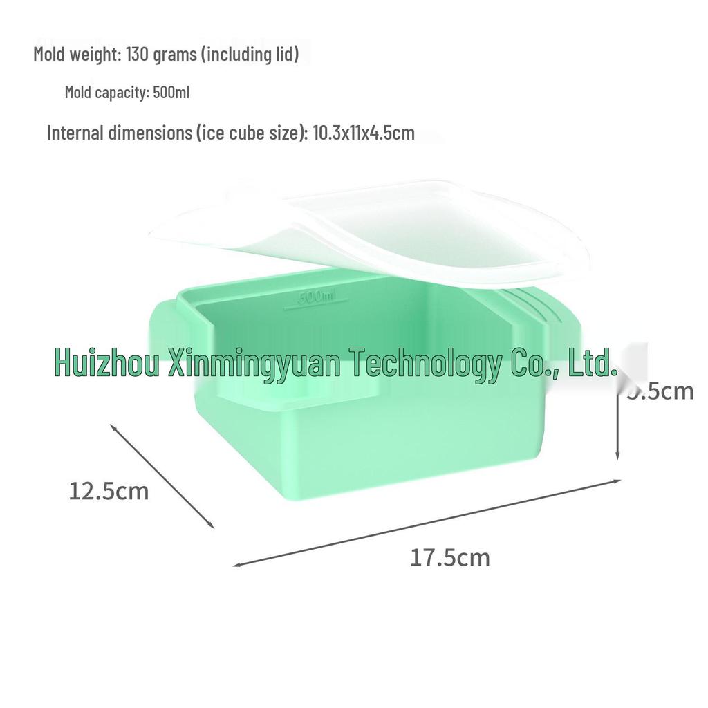 Silicone Ice Cube Tray with Lid - Food Storage & Freshness Preservation Box