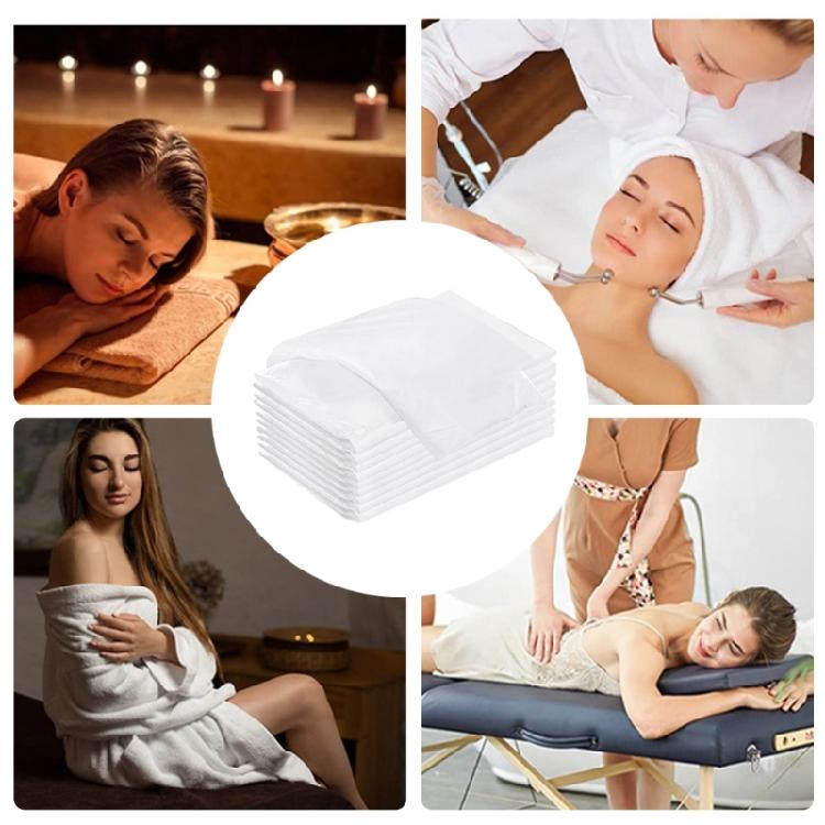 10pcs Disposable Nonwoven Bed Covers Breathable Oil Proof Sheets for Massage Table Salon Hospital 90x220CM 110x210CM