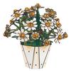 3D Wooden Flower Puzzle Toy Wooden 3D Flower Puzzle DIY Flower Interior Decoration Train Sunflower Atmosphere Creation Collection Ornament Educational