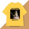 Yas Queen Slay T Shirt Men Women Sarcastic Humor Funny Rat TShirt Cotton Mens Clothing Animal Print Graphic T Shirts Clothing