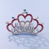 Crown Tiara Children's Princess Rhinestone Crown Hair Comb, Little Girl Birthday Gift Baby Hair Accessories Comb Accessories