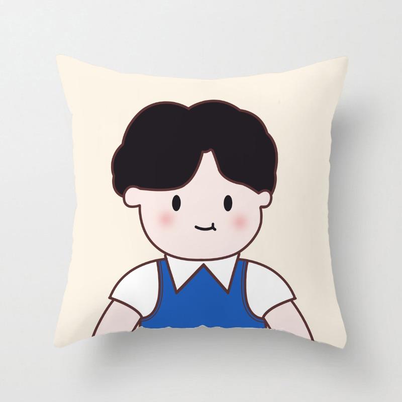 Cute Couple Simple Puppy Pillowcase Dormitory Decoration Office Living Room Sofa Home Pillowcase