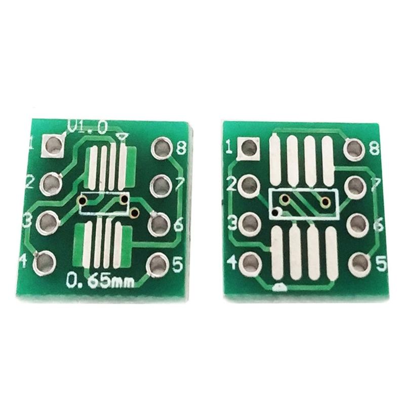 Precise Space SOP8 SSOP8 TSSOP8 Adapter Board Compatible for SOP8 SSOP8 TSSOP8 Chip For Circuit Development 0.65mm