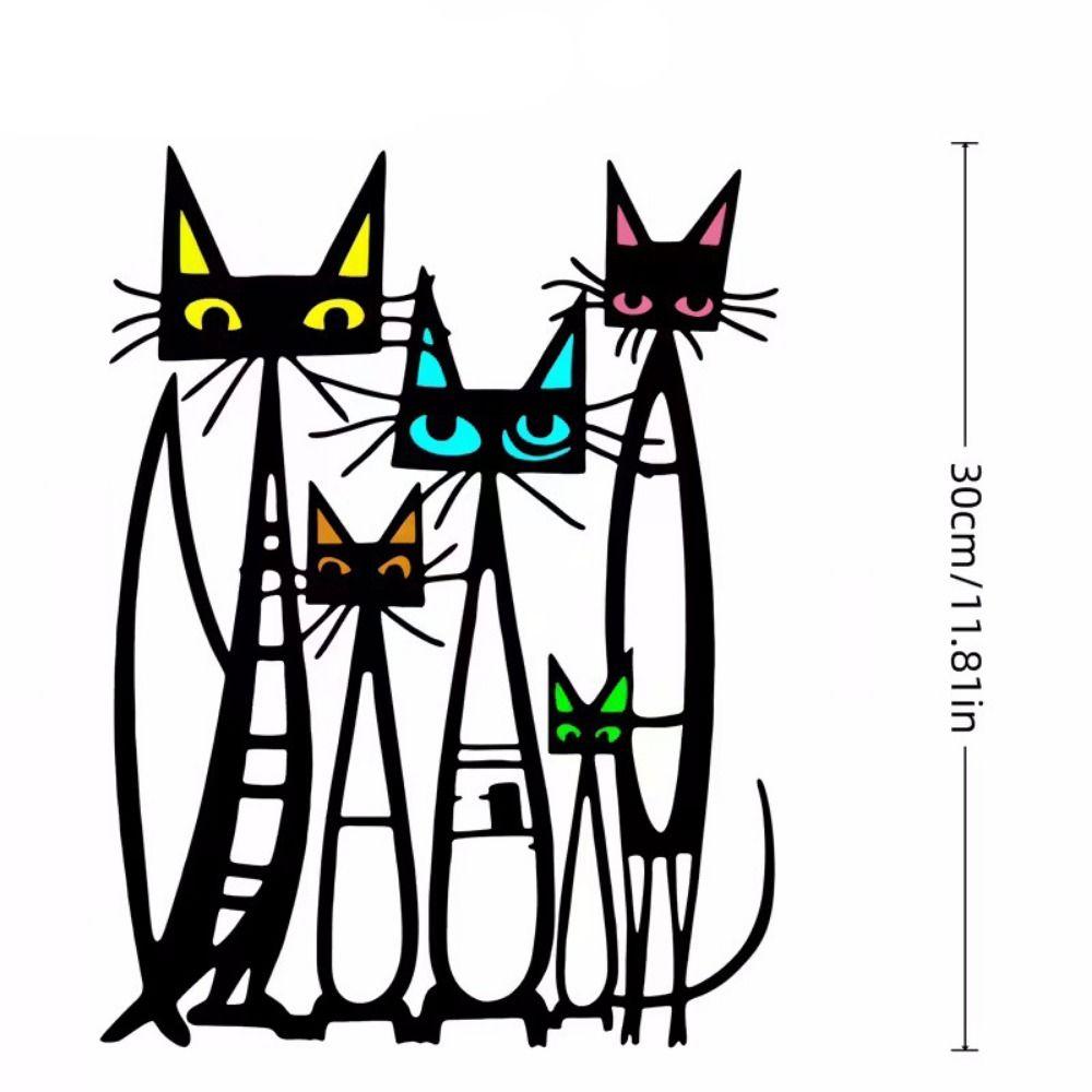 Schmiedeeisen Eisen Wandskulptur Bunte Katze Wandornament Metall Katze Wandkunst Wandornament