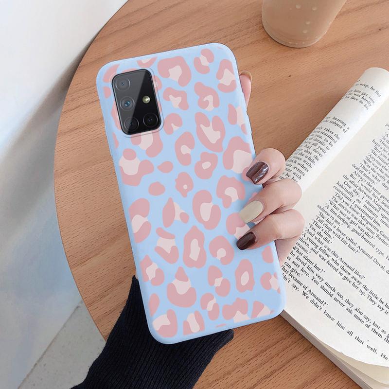 Leopard Print Phone Case For Samsung Galaxy A51 4G 5G A71 5G Protection Back Cover Soft Silicone Fundas For Samsung A 51 Coque