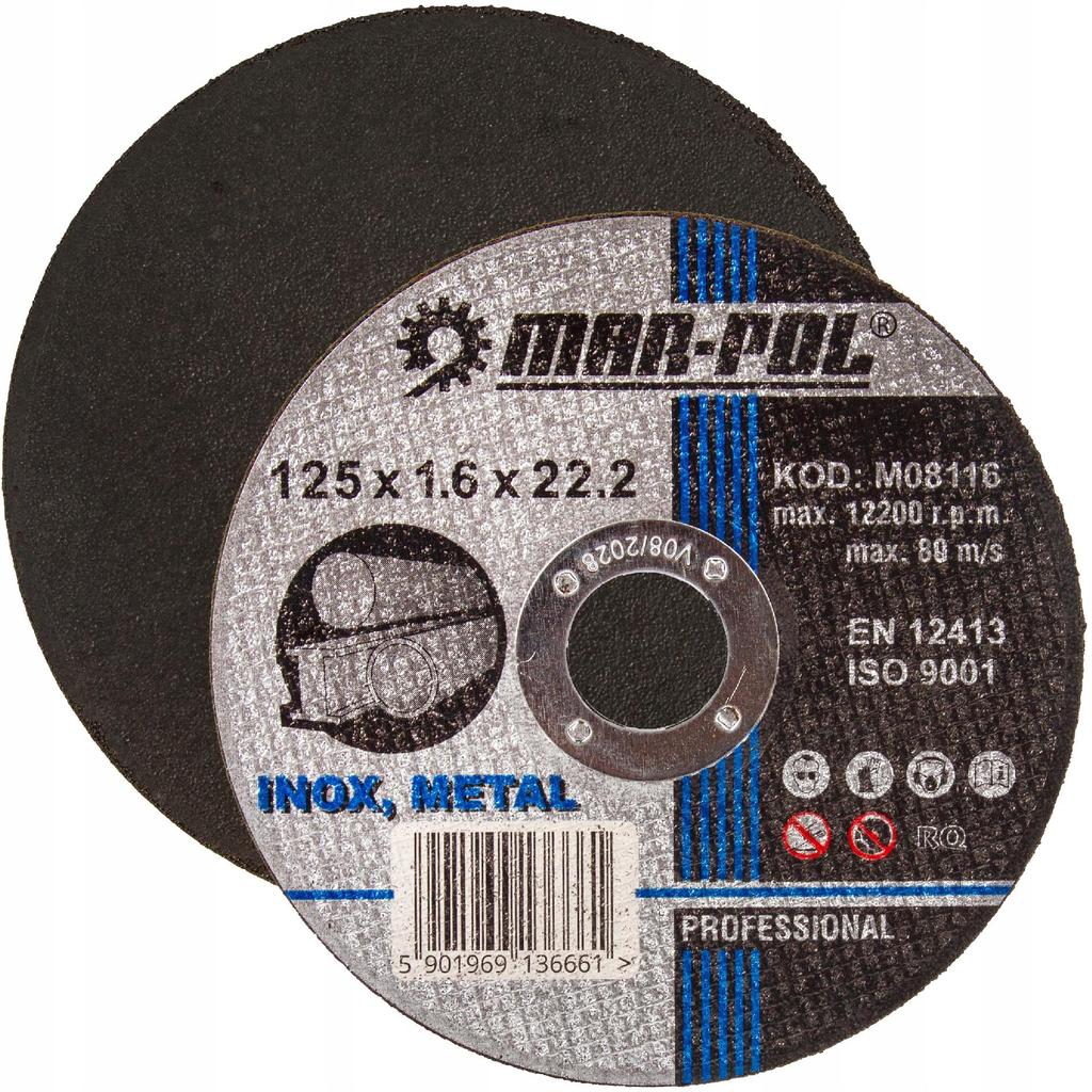 Tarcza 125X1,6Mm Do Cięcia Metalu Stali Żeliwa 1Szt. Mar-Pol M08116