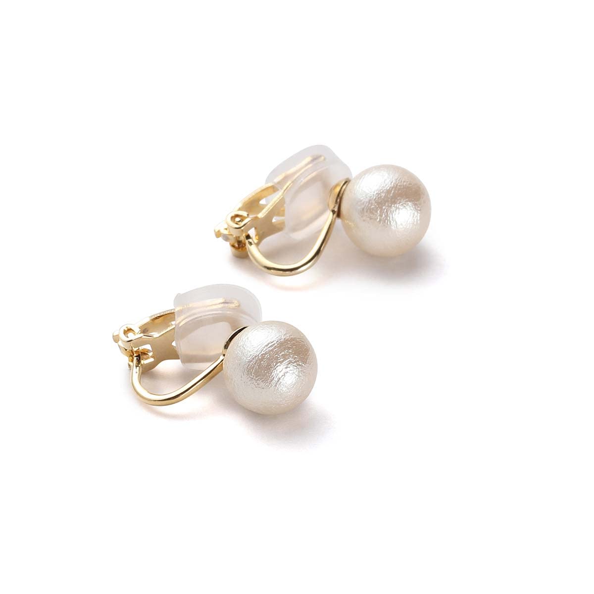 

Pearl Earrings Cotton Pearls Light Beige Gold 8mm Brand 3 Year Warranty Women s