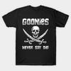 Herren Schwarzes Print-T-Shirt Goonies No-Cut Transferpapier Druck Baumwoll-T-Shirt