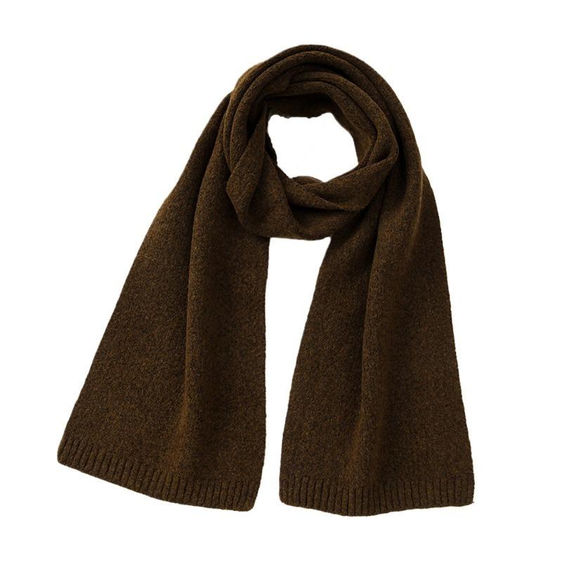Women Scarf Cold Weather Thermal Neck Wrap Casual Outfit Scarf Solid Color Thickened Warm Knitting Scarf XWJ109