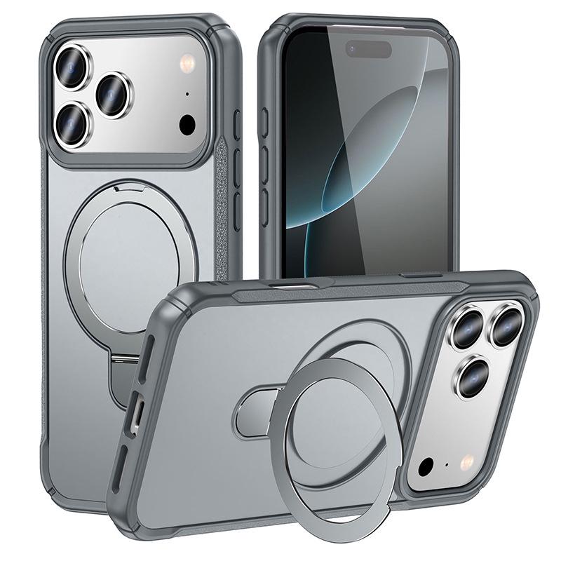 iPhone 17 Pro Max Magnetic Military-Grade Stand Case, Drop-Proof Protective Cover, Compatible with 16 & 15