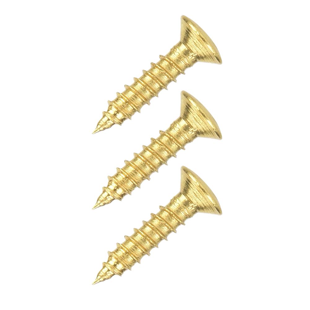 50pcs 12*2.5mm Electric Bass Guitar Pickguard Screws BackPlate Rod Cover Mounting Screws(Gold