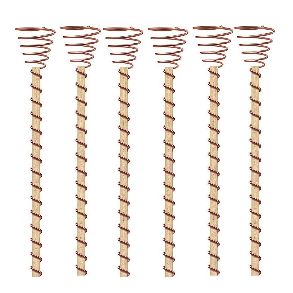 

6/8/10Pcs Wood Rod Electro Culture Copper Wire 12-inch Electric Grow Antennas Garden Plants 6pcs
