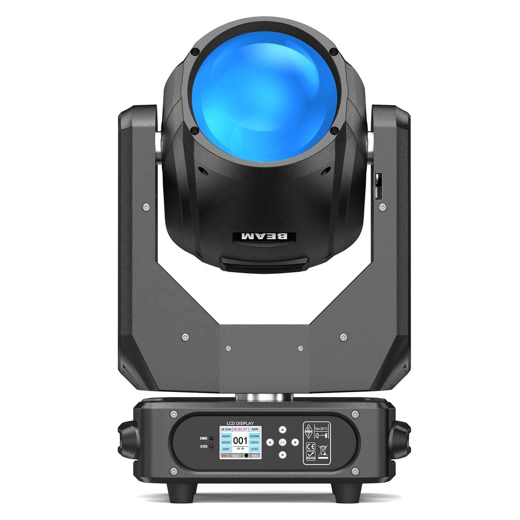 280W 10R Moving Head Light 17Gobos 14Colors 2Prism Rainbow Effect Beam DMX Movinghead Strobe Stage Lights for Bar Disco Wedding