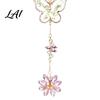 Birthday Gift for Her Butterfly Faux Crystals Suncatcher with Hook Hanging Sun Catcher Windows Sparkling Wind Glass Prism Decoration Chimes