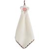 Hand Towel Coral Velvet  Grid Cartoon Hanging Style Bathroom Kitchen Dishwashing Thickened Absorbent Creative Cloth