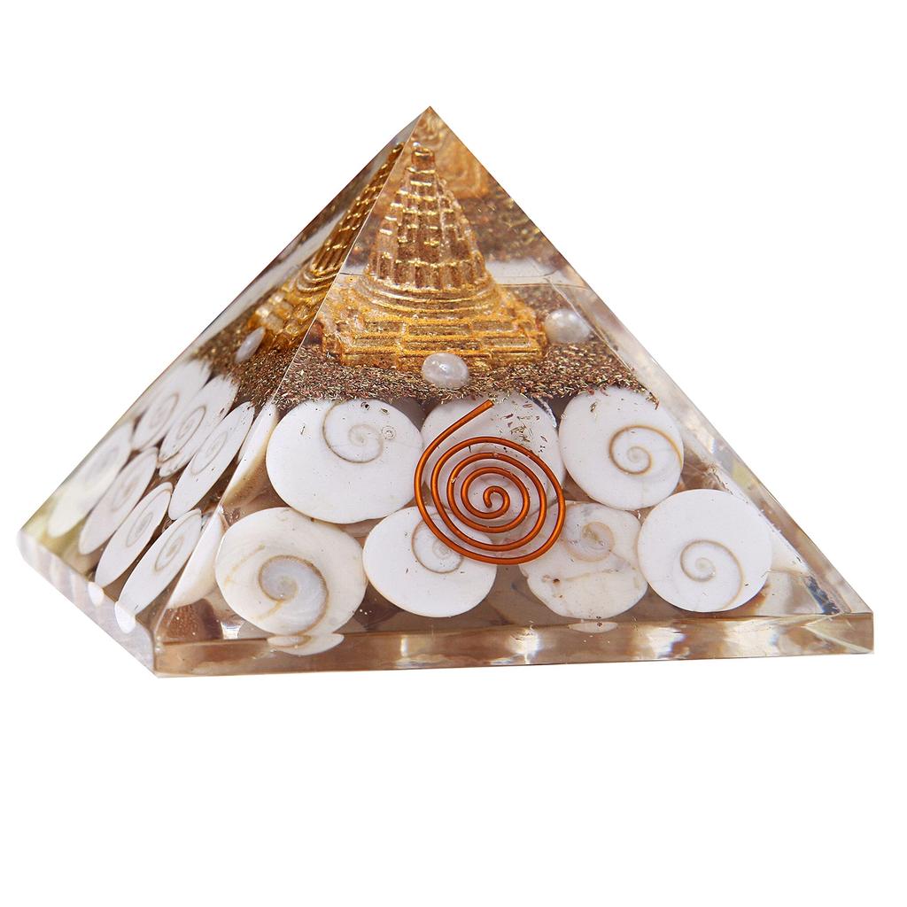 anciently Orgonite Pyramid with Mahameru Shree Yantra - Energy Generator Pyramid Vastu Pyramid Reiki Healing Pyramids & Feng Shui Pyramid (3 Inch