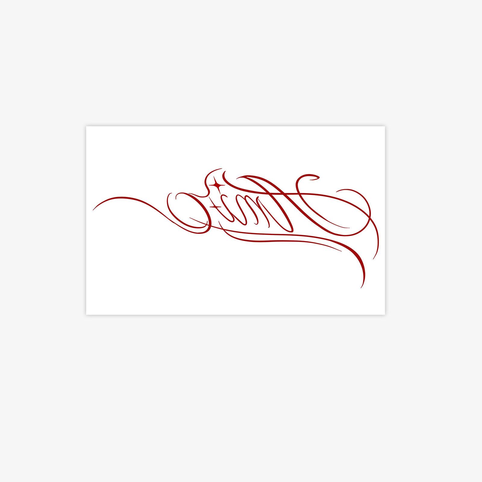 

Cold Red Flower Body English Tattoo Sticker, Student Party Waterproof And Long-Lasting, Tattoo Sticker 12*19