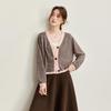 Women's Cashmere Blend V-Neck Knit Cardigan