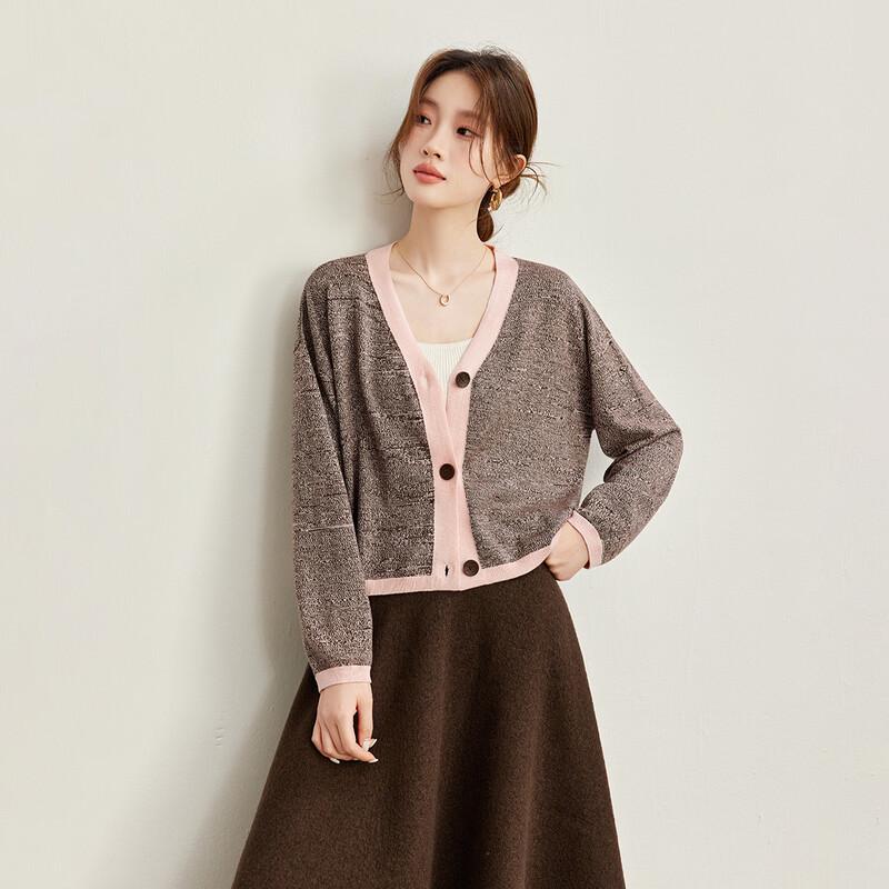 Women's Cashmere Blend V-Neck Knit Cardigan