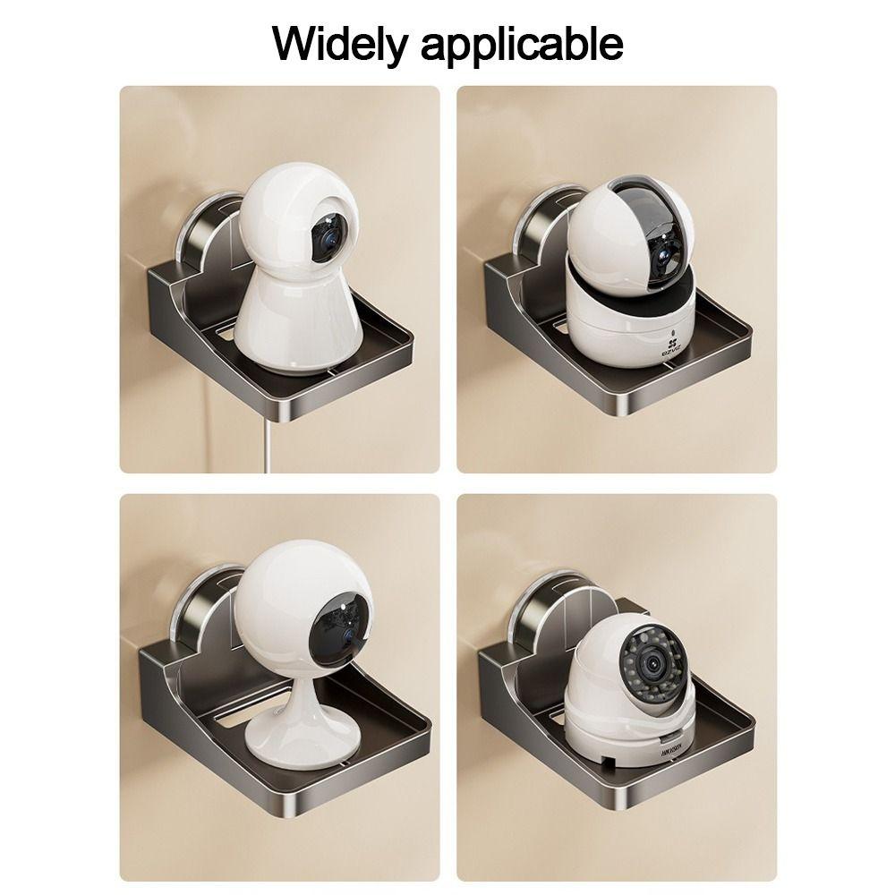 Suction Cup Camera Supporting Holder Wall Mounted Space-saving Router Storage Rack Surveillance Mount Shelf Indoor Outdoor