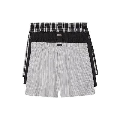 Logo Elastic Waist Straight Leg Boxer Shorts 3 Pack Men Underwear NB4006-002