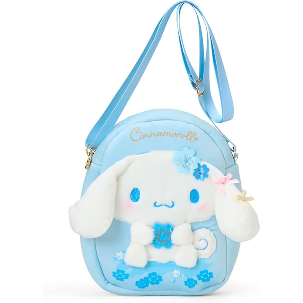 Sanrio Cinnamoroll Shoulder Bag Light Blue Clover Design Casual Tote Bag