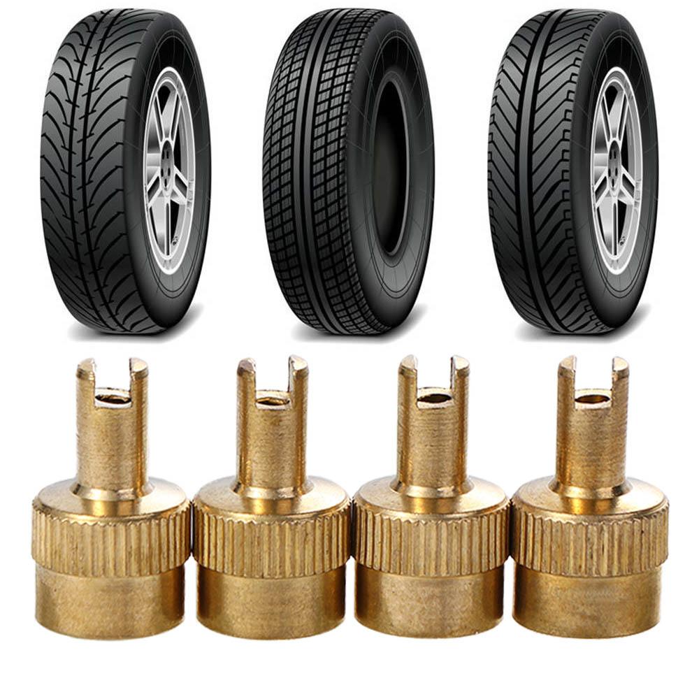 Tire Valve Stem Caps Wheel Tires Valves Covers Slotted Valve Cap Valve Core Remover Wheel Caps