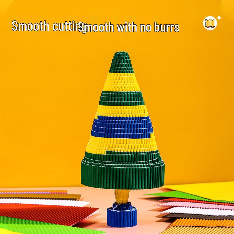 Deli 83613 A4 10-Color Corrugated Craft Paper