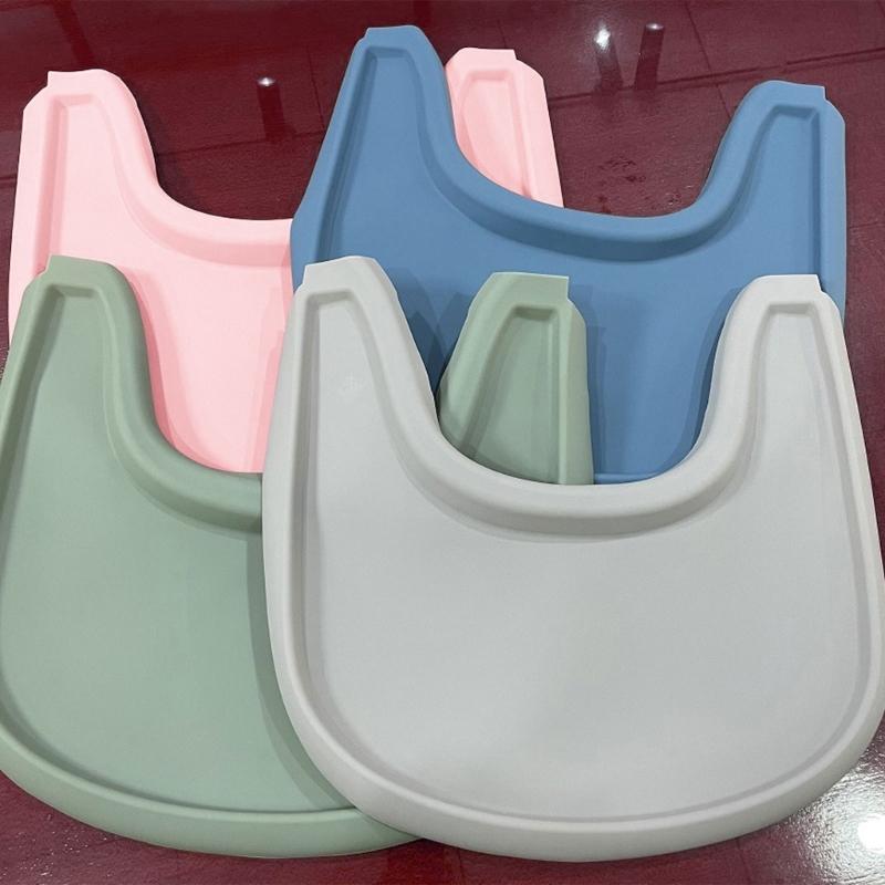 Non Slip High Chair Tray Silicone Mat Hassle Free Feeding Solution Protective Cushion Pad Solid for Stokke High Chairs