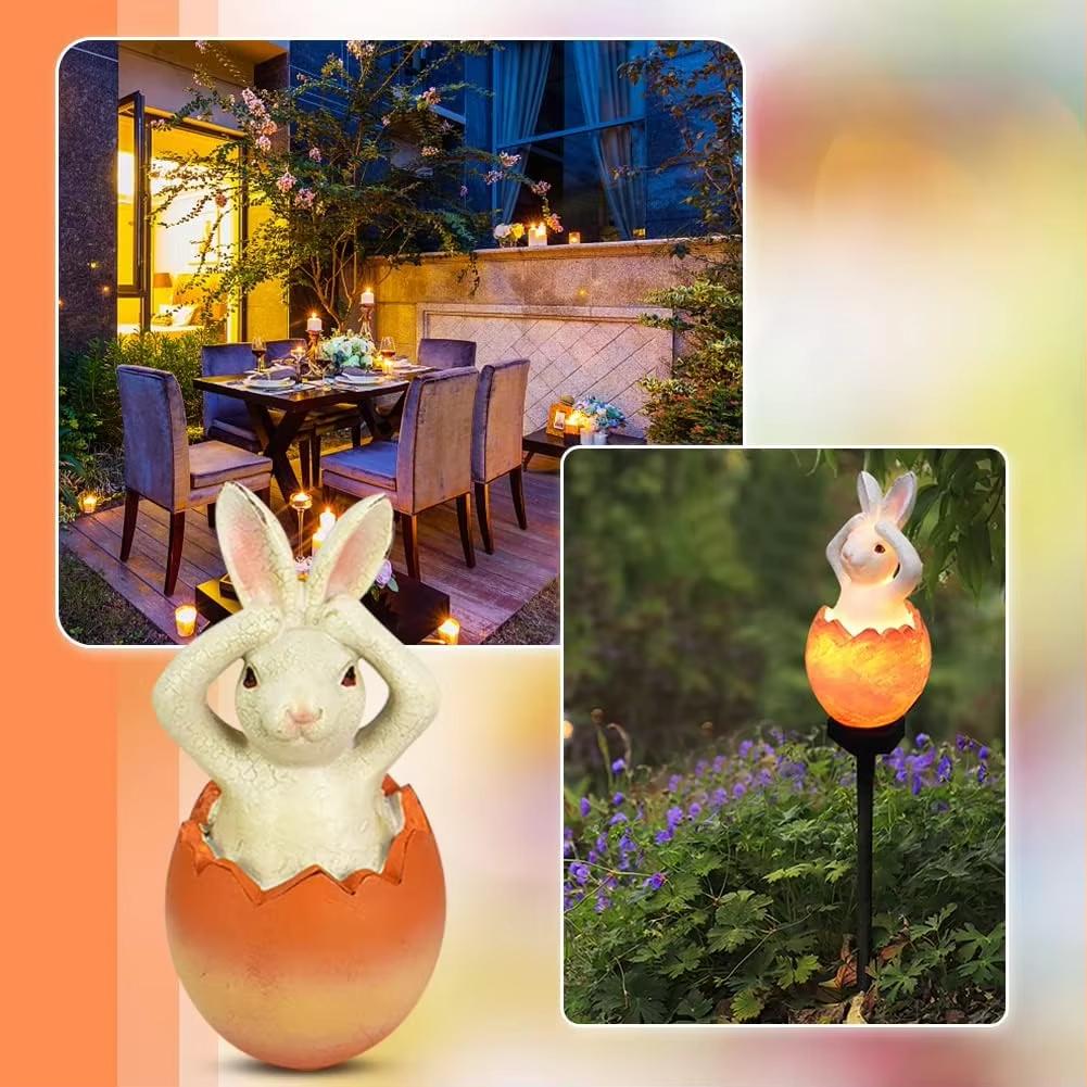 Resin Bunny Stake Light for Garden Decoration