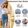 10 PEZZI Bottoni per Jeans di Ricambio 17mm Senza Cucitura Bottone in Metallo Kit di Riparazione Bottoni per Jeans Rimovibili Senza Chiodi Set Accessori da Cucito