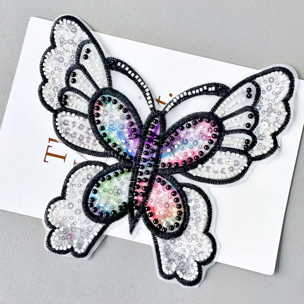 Beaded Sequin Butterfly Corsage Embroidered Sewing Patch Gift Cloth Patch