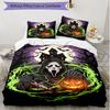 3pcs Duvet Cover Set (1*Duvet Cover + 2*Pillowcase, Without Core), The Nightmare Before Christmas Print Soft All‑Season Bedding Set, Home Bedroom Deco