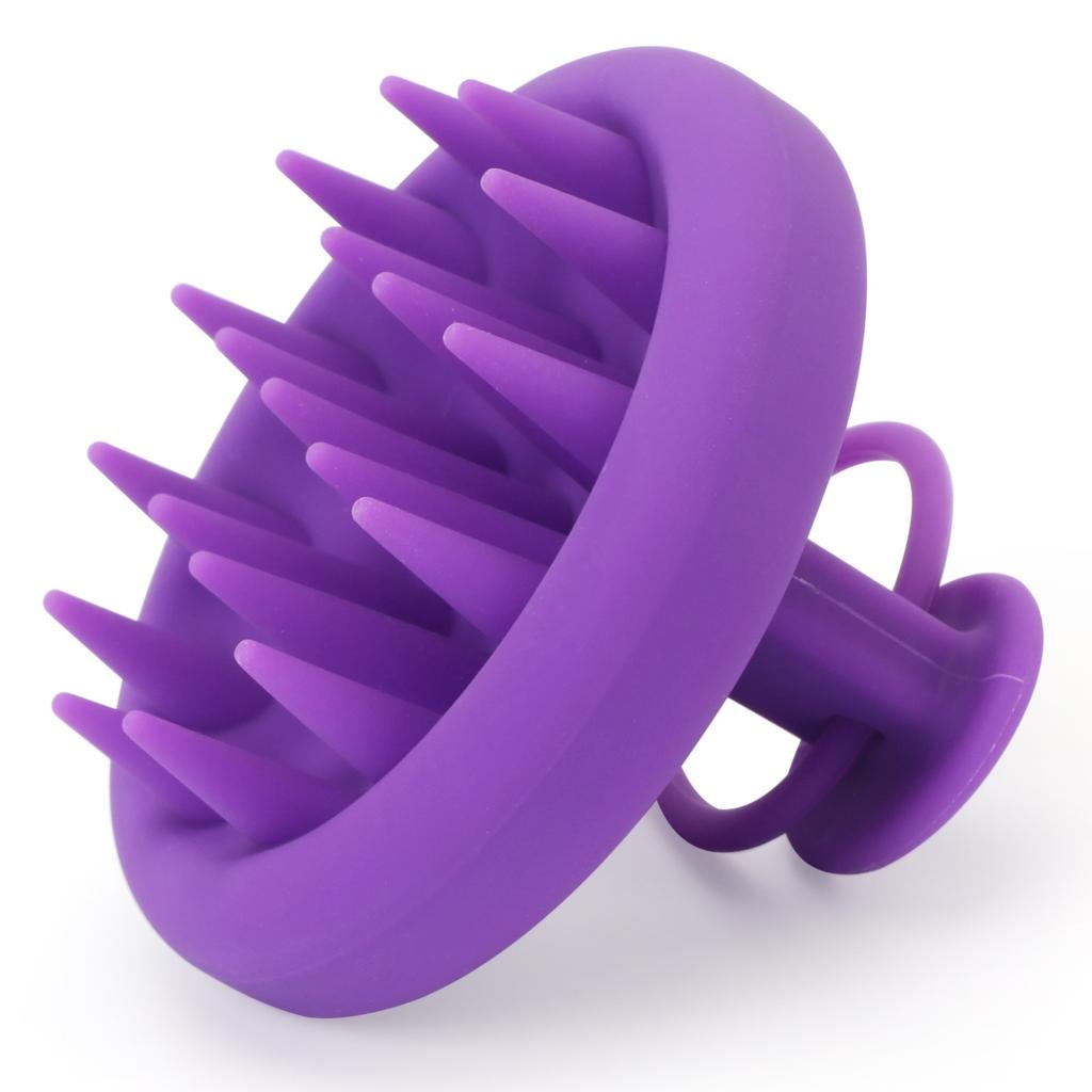 Escova de xampu para massagem no couro cabeludo com cerdas macias de silicone para cuidados com o cabelo e relaxamento da cabeça
