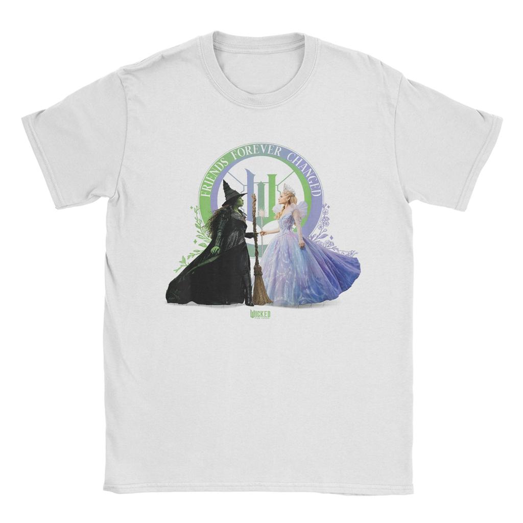 Wicked For Good Glinda and Elphaba Friends Forever Changed T Shirt TShirts Mens Cotton 5XL Clothing Short Sleeve Vintage Tops