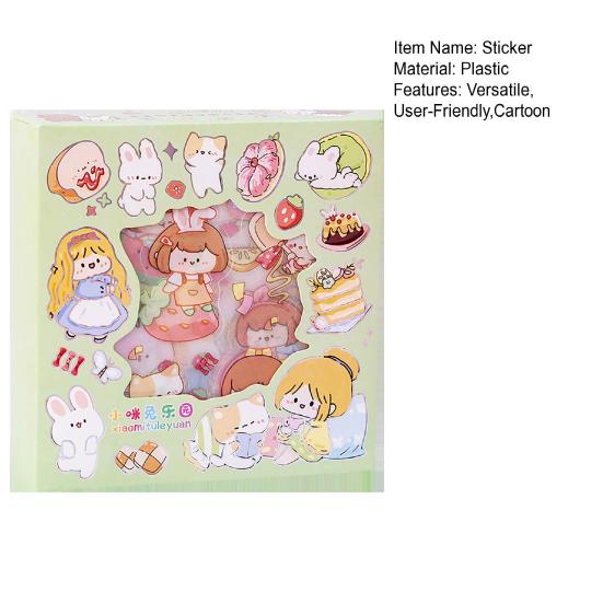 8Pcs Cartoon Sticker Set PET Waterproof Decals for Scrapbooking Laptop Water Bottle Gift Wrapping DIY Craft Kit for Teens Journal Lovers